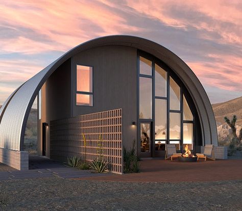 Affordable building plans and steel kits – Steel Hut Quonset Hut, Mojave Desert, Round House, Steel Buildings, Building Plans, Open Concept, The Desert, One Bedroom, Building