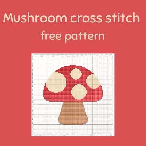 Mushroom cross stitch - free pattern Mushroom Cross Stitch Pattern, Mushroom Cross Stitch, Cross Stitch Pattern Free, Cross Stitch Christmas Cards, Crochet C2c Pattern, Free Cross Stitch Pattern, Free Cross Stitch Charts, Baby Cross Stitch Patterns, Holiday Cross Stitch