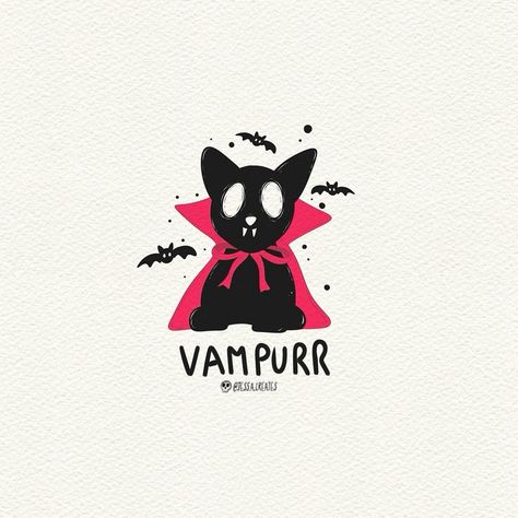 Vampuuuurrrr 🐈‍⬛🐈‍⬛ . . #cat #cutecat #vampire #purr #purring #spooky #spookyart #spookycute #cutecreepy #cute Cute And Spooky, Spooky Cat, Cute Vampire, Cat Vampire, Spooky Cats, Vampire Cats, Vampire Cat Tattoo, Black Cat And Bats Tattoo, Spooky Cat Drawing