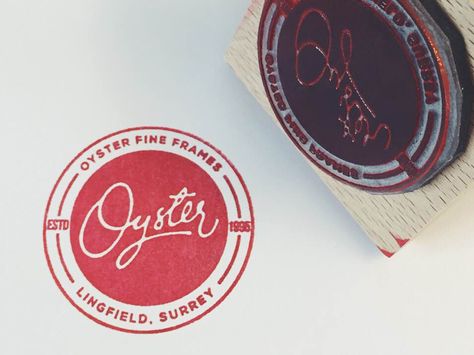 // Oyster Logo, Logo Snack, English Stamp Company, Frames Design, Restaurant Identity, Corporate Logo Design, Business Stamps, Stamp Logo, Elegant Logo Design