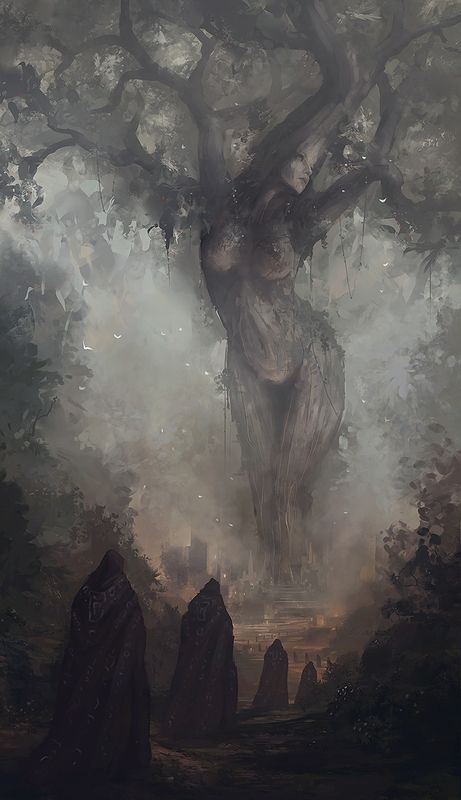 ArtStation - Prayers of mother nature, Jesse Keisala Nature Goddess, Matka Natura, Tree Woman, Earth Art, Belem, Gods And Goddesses, Tree Art, Fantasy World, Mother Earth