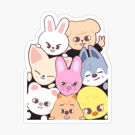 Compra mis diseños en productos de calidad. Apóyame en Redbubble #RBandME: https://www.redbubble.com/es/i/pegatina/Stray-kids-skzoo-de-MomosDrawing/96942033.EJUG5?asc=u Skzoo Stickers Printable, Skzoo Printable, Skzoo Drawing, Skzoo Sticker, Skzoo Icon, Cupcake Drawing, Stay Kids, Pop Stickers, Kids Fans