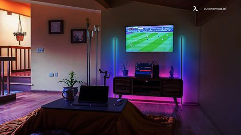 It becomes more attractive when you get a RGB floor lamp for your personal spaces. Here is a list of many RGB corner lamps you can get your hands on. Led Lights Living Room Floor, Led Panel Lights Living Rooms, Govee Led Lamp, Ceiling Corner Lamp, Led Corner Lights, Floor Lights Rgb, Nanoleaf Lights Corner, Tv Corner Lighting, Corner Lamp Led