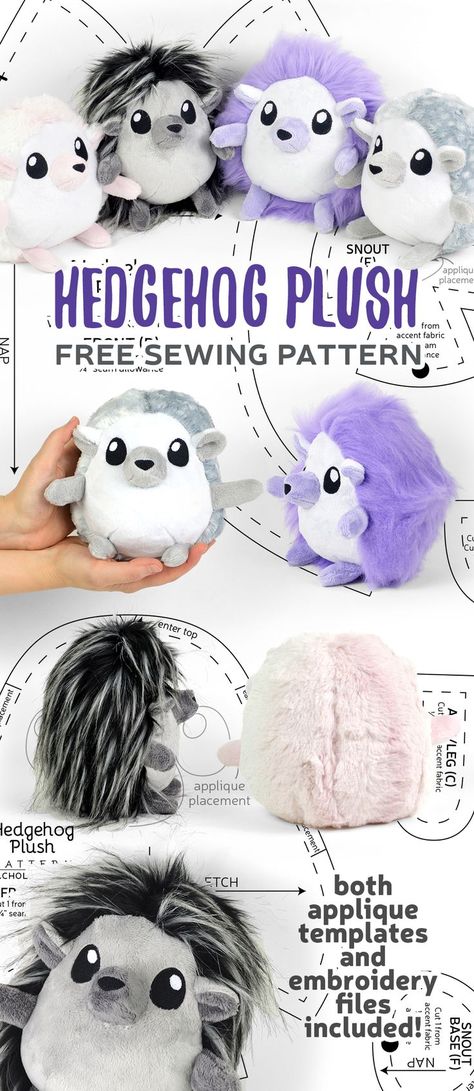 Free pattern Friday | Search Results | Choly Knight Hedgehog Patterns Free, Free Stuffed Animal Sewing Pattern, Choly Knight, Hedgehog Plush, Cute Sewing Projects, Fabric Sewing Patterns, Animal Sewing Patterns, Plushie Patterns, Sewing Stuffed Animals