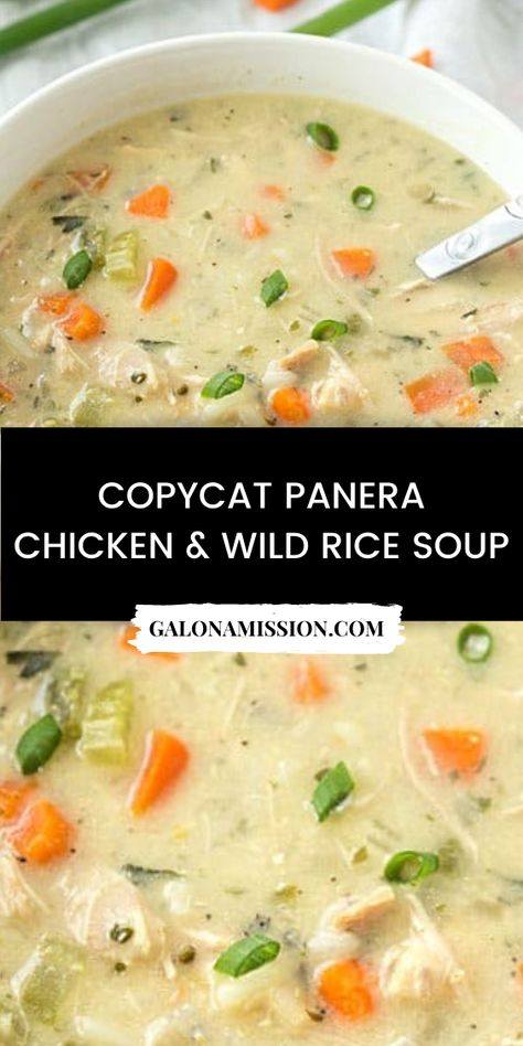 Panera Chicken Wild Rice Soup, Wild Rice Soup Crockpot, Rice Soup Crockpot, Panera Recipes, Chicken And Wild Rice Soup, Wild Rice Soup Recipes, The Best Soup, Chicken Wild Rice, Copycat Panera