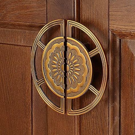 Door Handle 2pcs Vintage Drop Ring Wardrobe Door Handles Cabinet Door Knob Furniture Handle (Color : B) - Amazon.com Ceiling Crown, Florida Bathroom, Chinese Door, Circle Handle, Chinese Cabinet, Ideas For Interior Design, Door Handle Design, Glass Dresser, Rustic Kitchen Cabinets