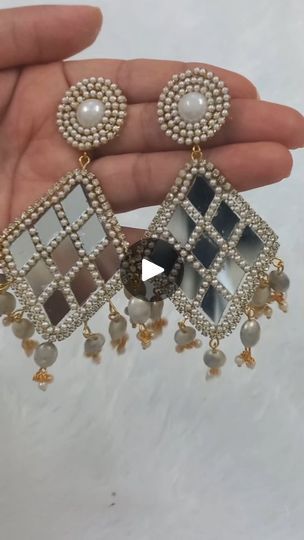 6.8K views · 1.2K reactions | DIY mirror earrings ✨️#crafterrashmi #like share and follow my channel for more videos #instagramreels #instareels #instaviralvideo❤️❤️ #instafashion #instadaily #instatrendingreels #instacrafts #instalike #instajewelry #instavideo #instaviralshortsvideo #instafollow #trending earrings #trending jewllery #earrings making ideas | crafter-rashmi | rashmihazara · Original audio Handmade Mirror Earrings, Mirror Earrings Handmade, Earrings Trending, Mirror Earrings, Christmas Eye Makeup, Trending Earrings, Earrings Diy Handmade, Engagement Mehndi, Handmade Mirror