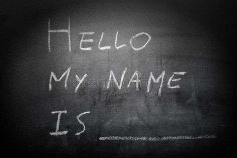 Self Introduction - Hello, My name is ... written on a blackboard. Concept , #AFFILIATE, #written, #Introduction, #Concept, #blackboard #ad Name Tags Ideas, High School Reunion Planning, Reunion Name Tags, Name Tag Ideas, Printable Tags Template, Tags Ideas, Star Students, High School Reunion, Tag Ideas