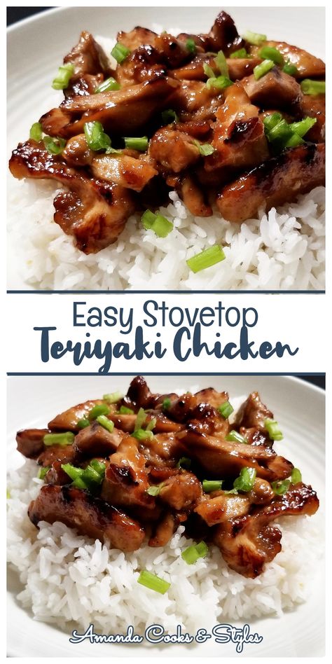 Teriyaki Chicken With White Rice, Easy Dinner Recipes For Two Stovetop, Teriyaki Chicken And White Rice, Dinners With Chicken And Rice, One Pan Chicken Teriyaki, Different Chicken And Rice Recipes, White Rice Chicken Recipes, Yummy Chicken And Rice Recipes, White Rice Dishes Dinners