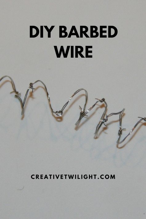 Here is my DIY barbed wire tutorial for wargamers. It's simple, inexpensive and very convincing. You only need a few items to create barbed wire. This is a nice way of adding some small terrain details to any wargaming table. Diy Barbed Wire, Fake Barbed Wire, 28mm Terrain, Modelling Tips, Wargaming Table, Wire Tutorials, Wire Diy, Modeling Techniques, Diy Halloween Projects