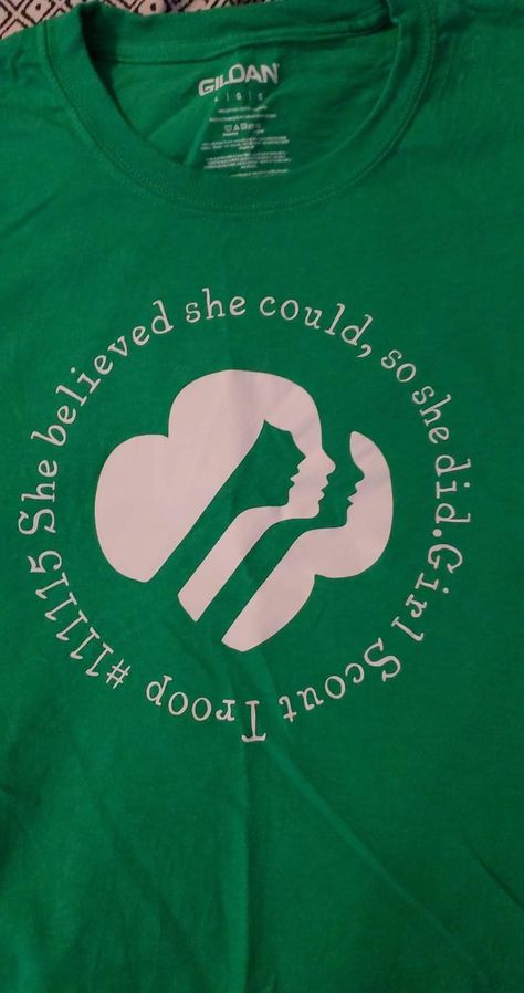 Girl Scout Shirts Design Ideas, Girl Scout Troop Shirts, Girl Scout Daisy Petals, Girl Scout Shirts, Brownie Ideas, Vip Kid, Girl Scout Daisy, Cricut Svgs, Daisy Scouts