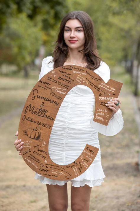 Wooden Letter Guest Book Alternative, Fall Wedding Decor Custom Guest Book, Rustic Name Sign for Wedding, Autumn Wedding Sign Wedding Gift - Etsy Serbia Wooden Letter Guest Book, Name Sign For Wedding, Letter Guest Book, Fall Wedding Guest Book, Fall Wedding Decor, Wedding Autumn, Sign For Wedding, Custom Guest Book, Guest Book Alternative