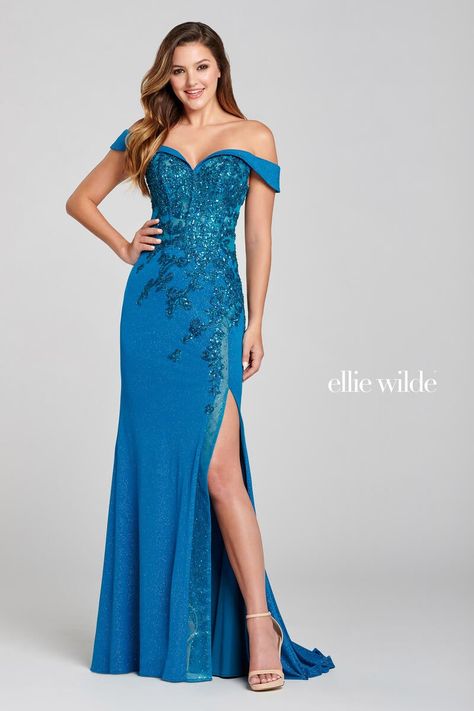 Modest Long Dresses, Ellie Wilde Prom Dresses, Gown For Prom, Ellie Wilde, Prom Dresses Gowns, Prom Dress Stores, Prom Dress Styles, Beaded Prom Dress, Mon Cheri