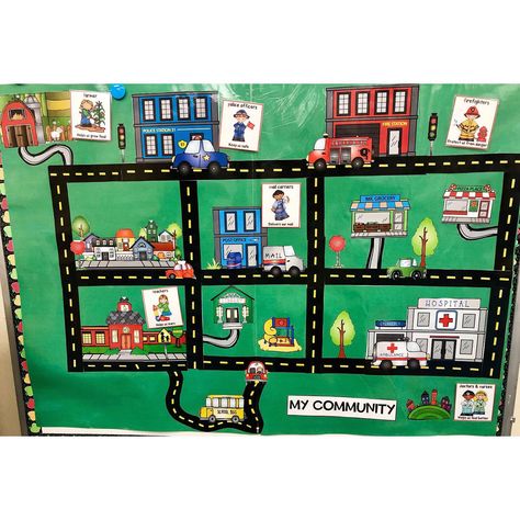 Community Bulletin Board, People Who Help Us, Community Activities, Door Displays, Kindergarten Resources, Community Helpers, Preschool Themes, School Project, School Projects