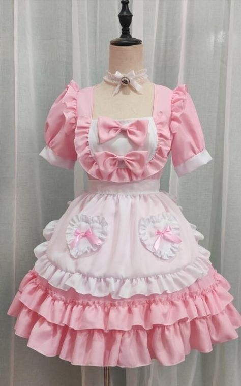 Pink Maid Dress, Role Play Costume, Cosplay Kawaii, Maid Cosplay, Kawaii Cosplay, Japanese Sweet, Japanese Dress, Maid Outfit, Kawaii Dress