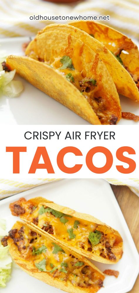 Air fryer tacos corn tortillas. Making tacos in the air fryer is a simple two step process. Here's how to do it. Air Fry Tacos, Corn Tortillas Air Fryer, Air Fryer Tacos Flour Tortillas, Air Fryer Tortilla Recipes, Blackstone Air Fryer Recipes, Air Fryer Tacos Corn Tortillas, Air Fryer Corn Tortillas, Tortillas Air Fryer, Tortilla In Air Fryer