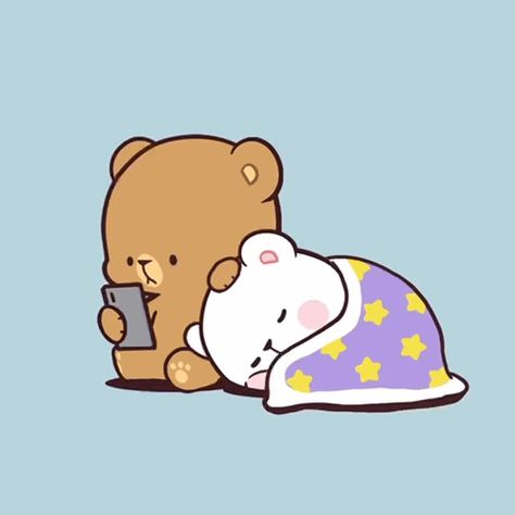 Milk And Mocha Sleeping, Milk And Mocha Sleep, Sleepy Gif, Mocha Milk, Milk And Mocha Bear Gif, Milk And Mocha Bear Sleep, Sleeping Gif, Bear Gif, Cat Couple