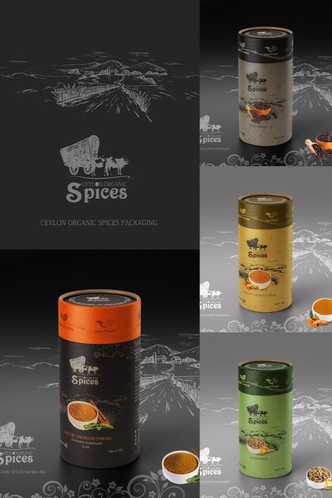 We are developed modern look packaging design idea for Ceylon organic spices Sri Lanka. Our goal was to showcase the traditional industrial pattern of Sri Lanka through this design. #gavi #gaviads #packagingdesign #idea #AdvertisingSrilanka #spicesSrilanka #CeylonSpices #Srilanka #GaviDigital #Branding #brandidentitydesign Organic Spices Packaging, Spices Bottle Design, Spices Packaging Ideas, Spice Package Design, Spice Branding Design, Saffron Packaging Design Ideas, Spices Packaging Design Creative, Spices Logo Design Ideas, Spice Packaging Design Ideas