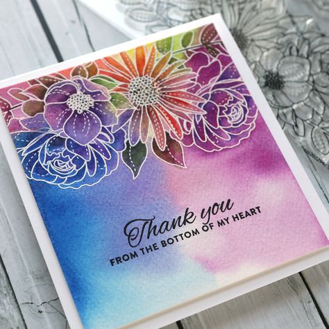 Diy Watercolor Cards, Simon Says Stamp Blog, Spring Bouquet, Diy Watercolor, Floral Image, Easy Christmas Diy, Simon Says, Simon Says Stamp, Mail Art