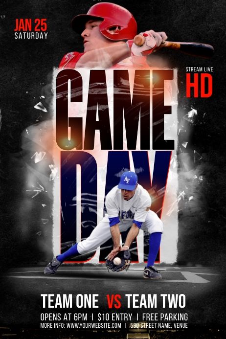 Baseball Party Ideas Games, Game Day Sports Graphics, Aesthetic Philippines, Ticket Ideas, Baseball Match, Baseball Ideas, Baseball Ticket, Poster Template Free, Online Poster