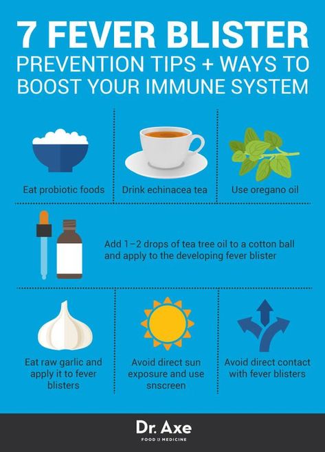 A fever blister, or cold sore, can last from 10 to 14 days. It can may also show up on the tongue or gums. Fever blisters usually occur in groups and cause red, swollen, and sore wounds. They may release a clear fluid that scabs over after a few days. During this time, fever blisters are contagious. Fever Blister Causes, Essential Oils For Fever, Heal Blisters, How To Heal Blisters, Natural Remedies For Fever, Eating Raw Garlic, Pineapple Health Benefits, Fever Blister, Echinacea Tea