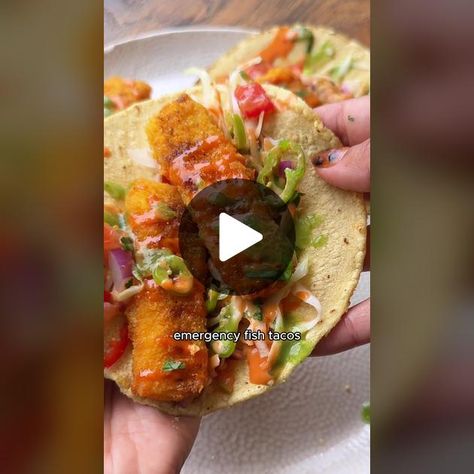 TikTok · Seema Pankhania Seema Pankhania, Microwave Dishes, Fish Fingers, White Cabbage, Fish Finger, Small Tomatoes, Old Bay, Baking Tray, Fish Tacos