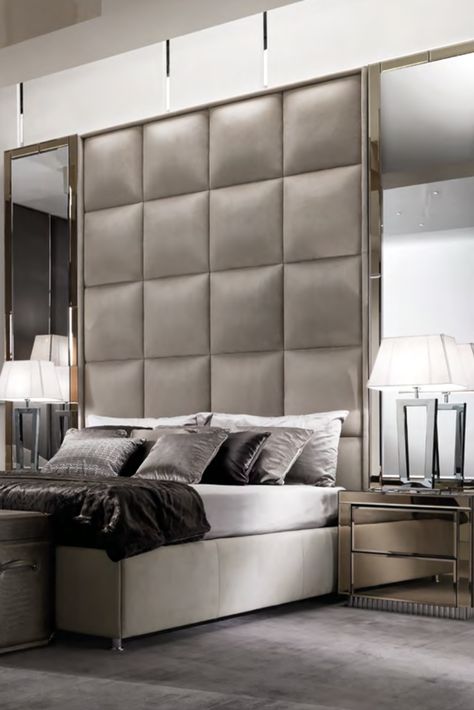 Luxury Headboard Ideas Head Boards, Big Headboard Bedroom, Big Headboard, Bedroom Trends, Modern Luxury Bedroom, Luxury Bedroom Design, Ceiling Design Bedroom, Bedroom Closet Design, Luxury Bedroom Master