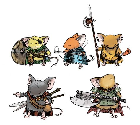 Mouse Guard by David Petersen Animals In Armor, Mouse Concept Art, Mouse Guard Rpg, David Petersen, Mouse Guard, Game Character Design, Dnd Characters, Fantasy Artwork, Creature Design