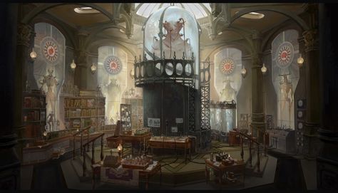 ArtStation - concept design, Jie Tang Dark Laboratory, Educational Background, Minecraft Medieval, Medieval World, My Fantasy World, Goth Home, Goth Home Decor, Landscape Concept, Universal Monsters