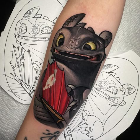 Toothless Dragon Tattoo, Toothless Tattoo, Shen Long Tattoo, Tattoo Design Tattoo, Nature Elements, Marvel Tattoos, Dragon Tattoos, Fire Tattoo, Dragon Tattoo Designs