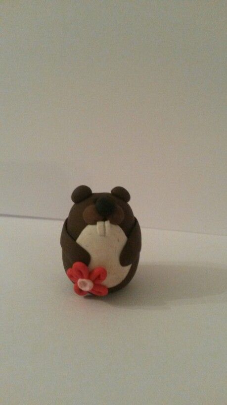 First attempt at polymer clay modeling.  A cute little beaver. Fimo Ideas, Steam Projects, Bridge Art, Clay Art Projects, Polymer Clay Charms, Summer School, Clay Ideas, Clay Charms, Clay Art