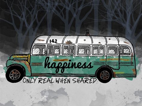 Into the wild. Magic Bus by Laura Sala - Dribbble Into The Wild Wallpapers, Into The Wild Tattoo, Wild Magic, Wild Movie, Rv Dreams, Wild Tattoo, Grunge Art, Pen Sketch, Into The Wild