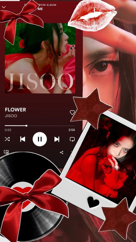 FLOWER🌸 Jisoo Wallpaper Aesthetic, Jisoo Flowers, Jisoo Aesthetic Wallpaper, Jisoo Red, Jisoo Foto, Blackpink Jisoo Wallpaper, Flower Jisoo, Jisoo Flower, Jisoo Wallpaper