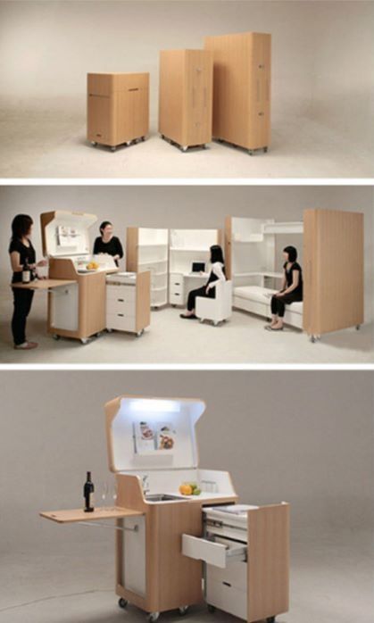 Compact style Compact Furniture, Tiny House Talk, Foldable Furniture, Paper Furniture, Tiny Furniture, Multipurpose Furniture, Convertible Furniture, Small Space Diy, Tiny House Interior