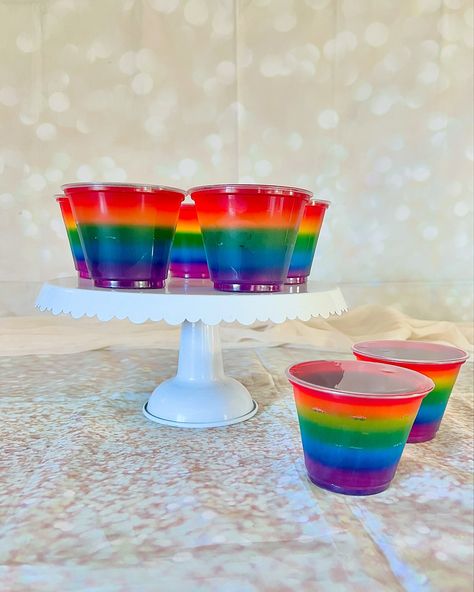 Diving into a world of color with these mesmerizing rainbow jello cups! 🌈✨ Join us tomorrow at the pop-up for more sweet surprises! #RainbowDelights #PopUpMagic #TasteTheRainbow #pride🌈 #pridemonth #sanjoseeats Rainbow Jello Cups, Rainbow Jello, Jello Cups, Taste The Rainbow, World Of Color, A World, Join Us, Diving, Sweet Treats