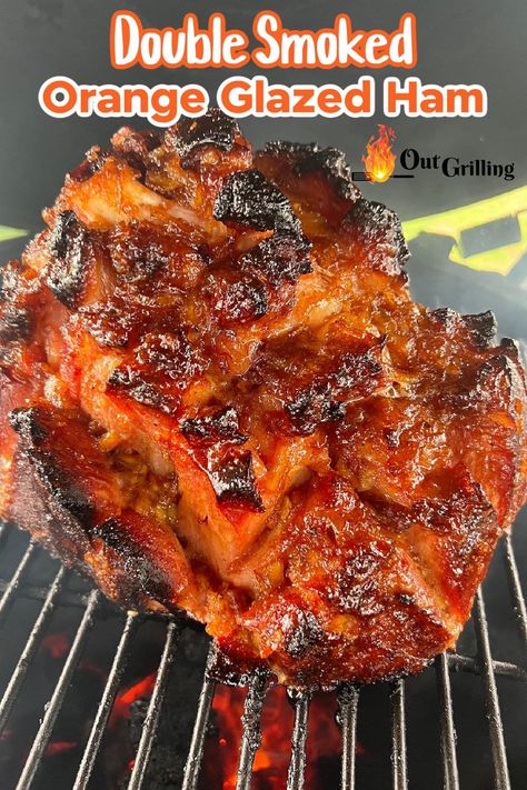 This Orange Glazed Ham is tender, juicy and full of amazing flavors making it the ultimate center piece for Easter, Thanksgiving or Christmas dinner. Smoker Ham Recipes, Orange Glazed Ham, Side Dishes For Ham, Outdoor Cooking Recipes, Grilled Ham, Glazed Ham, Food Blogging, Favorite Dinner, Orange Marmalade