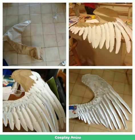 Foam wing tutorial found on Cosplay Amino app Wings Costume Diy, Wing Tutorial, Wings Tutorial, Wings Diy, Angel Wings Decor, Diy Angel Wings, Cosplay Wings, Diy Wings, Paper Wings