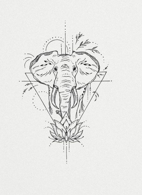 Medium Elephant Tattoo, Elephant Minimal Tattoo, Mother Elephant Tattoo, Elephant Spine Tattoo, Sari Tattoo, Elephant Outline Drawing, Thai Elephant Tattoo, Fine Line Elephant, Fine Line Elephant Tattoo