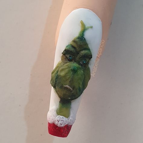 Practice 3D christmas nails 3d Christmas Nails, Grinch Nail Art, Christmas 3d, 3d Christmas, 3d Nails, Christmas Nails, Grinch, Santa Claus, Nail Art