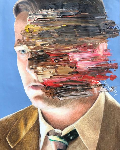 freya🧚🏼‍♀️🍒🌈🪐 on Instagram: “portrait of @leonardodicaprio as teddy daniels from shutter island, using pencils and acrylic as part of my ‘loss of identity’ theme - #art…” Loss Of Identity, Shutter Island Edit, Identity Final Piece Gcse, Shutter Island Poster, Identity Art Final Piece, Shutter Island Film, Shutter Island, Gcse Art Sketchbook, Bright Art