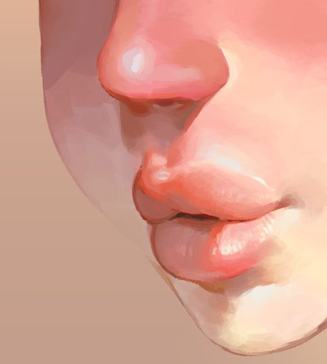 ArtStation - Lips, Gwangtaeg Misul Digital Art Tutorial Beginner, Lip Drawing, Lips Drawing, Digital Painting Tutorials, Poses References, Digital Art Girl, Digital Art Tutorial, Art Drawings Sketches Simple, Art Studies