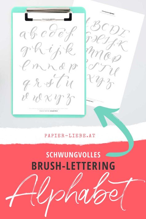 Vorlagen Archive - Katja Haas | PapierLiebe Handlettering Alphabet, Brush Lettering Alphabet, Calligraphy Letters Alphabet, Brush Pen Lettering, Watercolor Lettering, Hand Lettering Alphabet, Brush Pens, Brush Lettering, Bellini