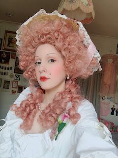 Rococo Wig Tutorial, Hedgehog Hairstyle, Marie Antoinette Film, 18th Century Makeup, Rococo Hair, 18th Century Hairstyles, Marie Antoinette Wig, Powdered Wig, 18th Century Hair