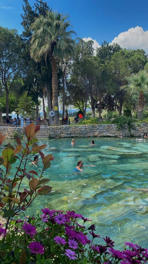 Pamukkale, Cleopatra’s pool, ancient, pool, water, beautiful Marmaris Aesthetic, Pamukkale Turkey, Marmaris Turkey, Travel Turkey, Istanbul City, Pamukkale, Marmaris, Turkey Travel, Dream Holiday