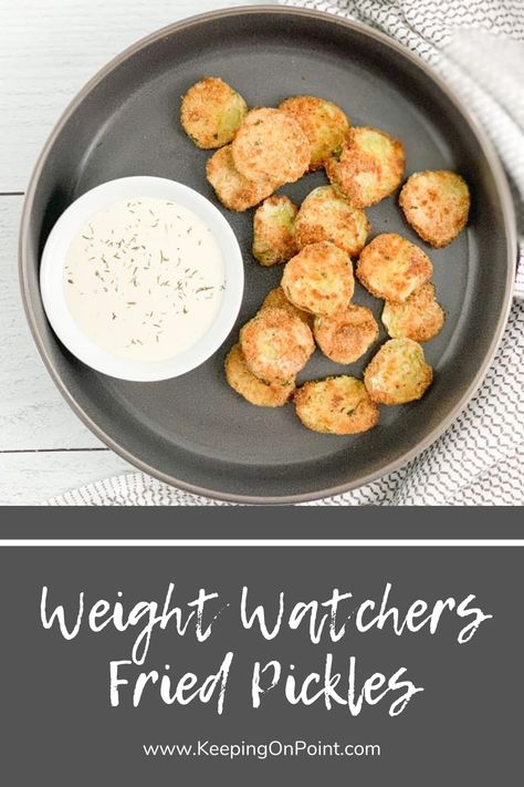 Weight Watchers Fried Pickles - only 1 point for blue and purple, 2 points for green! Keeping On Point, Dill Pickle Chips, Weight Watchers Snacks, Best Fat Burning Foods, Fried Pickles, Ww Recipes, Fat Burning Foods, Fried Food, Weight Watchers Meals