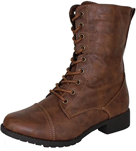 Combat Boots Brown, Heel Combat Boots, Buy Boots, Karen Gillan, Warm Boots, Ankle Cuffs, Boots Brown, Black Ankle Boots, Brown Boots