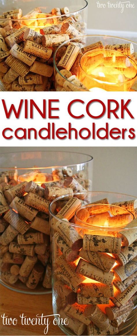 Wine Cork Crafts and DIY Ideas with Wine Corks Wine Cork Candle Holder, Cork Candle Holder, Wine Cork Candle, Cork Candle, Wine Cork Diy Projects, Homemade Candle, Wine Cork Diy Crafts, Wine Cork Projects, Cork Crafts Diy