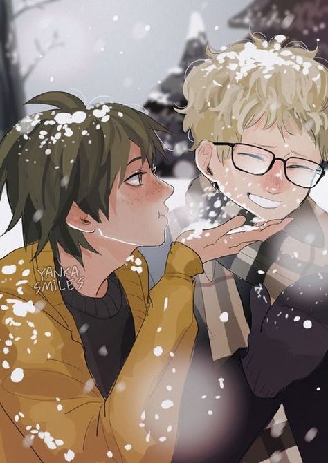 Tsukiyama Haikyuu, Tsukishima X Yamaguchi, Yamaguchi Tadashi, Tsukishima Kei, Volleyball Anime, Haikyuu Ships, Haikyuu Characters, Haikyuu Fanart, Yamaguchi