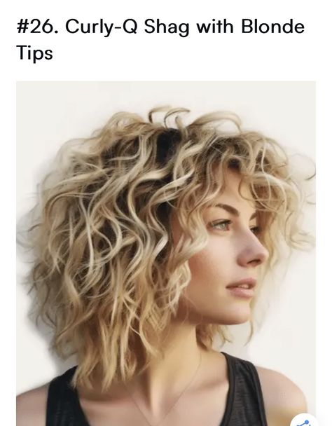 Shag For Fine Curly Hair, Shoulder Length Haircuts For Fine Wavy Hair, Shag Hairstyles Short Curly, Medium Length Fine Wavy Hair, Natural Wavy Shag Haircut, Edgy Curly Haircuts Medium, Curly Lob Haircut With Bangs, Shag With Bangs Curly, Shaggy Short Curly Hair