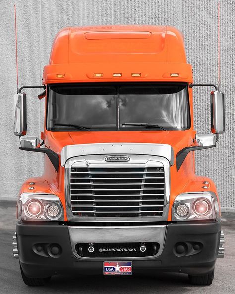 Miami Star Truck Parts on Instagram: “Follow the trending everything #chrome customize your truck #freightliner . . #Miamistartrucks #miamistar #semitruck #truckshow #trucking…” Freightliner Trucks, Heavy Truck, Tow Truck, Peterbilt, Semi Trucks, Big Trucks, Buses, Truck Parts, Miami